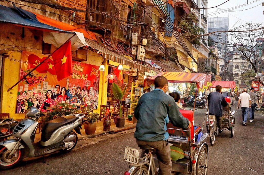 ハノイの旧市街の風景