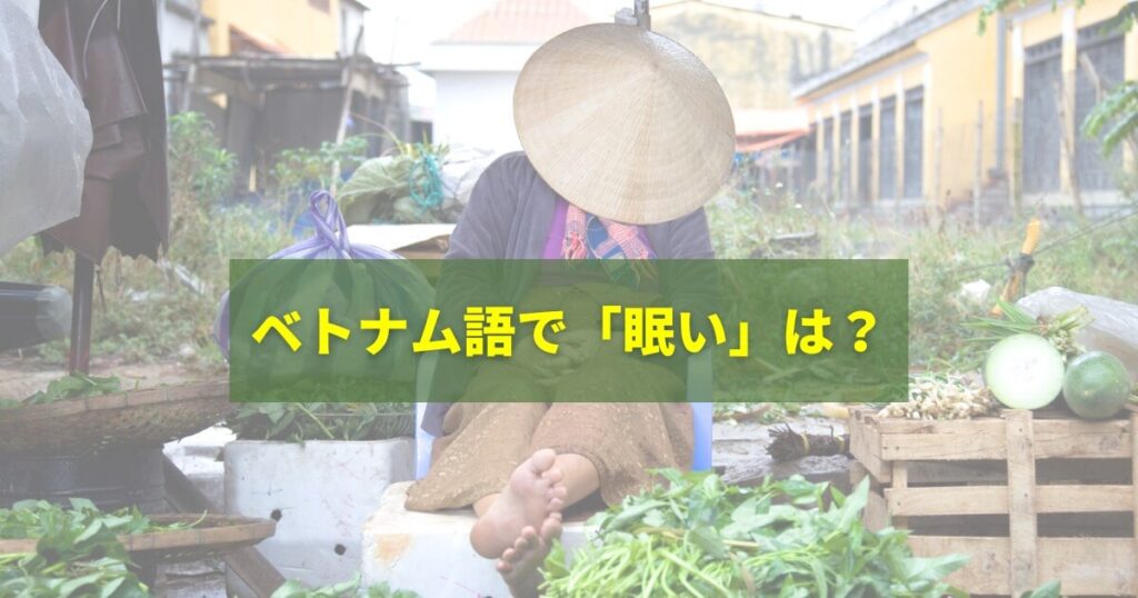ベトナム語で眠いは？